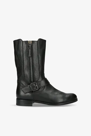 Tom Ford Buckle-embellished Flat Grained-leather Ankle Boots