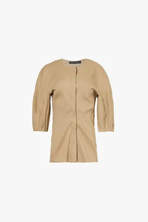 Proenza Schouler Reagan Round-neck Linen-blend Top