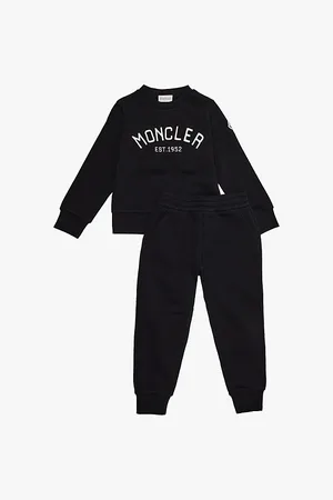 Moncler Branded Relaxed-fit Cotton-jersey Tracksuit 6-12 Years