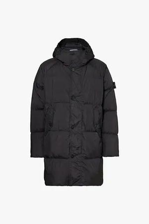 Stone Island Crinkle Reps Brand-badge Shell-down Jacket