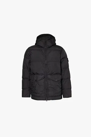 Stone Island Crinkle Reps Brand-badge Shell-down Jacket