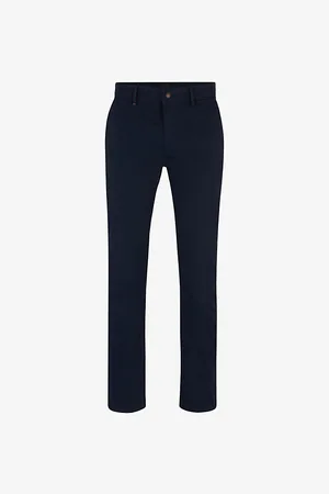 HUGO BOSS Casual Slim-fit Straight-leg Stretch-cotton Trousers