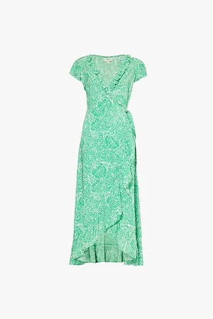 ASPIGA Demi Wrap-around Woven Midi Dress