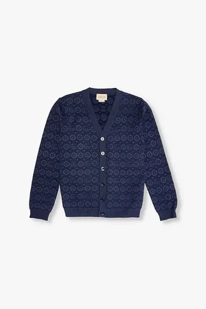 Gucci Double G Geometric Cotton-jacquard Cardigan 4-12 Years