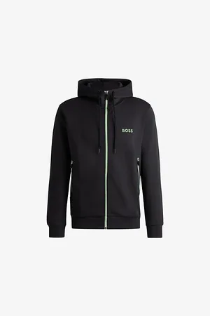 HUGO BOSS Logo-embroidered Regular-fit Cotton Hoody