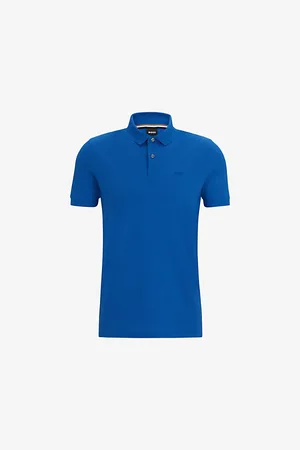 HUGO BOSS Logo-embroidered Short-sleeve Cotton Polo Shirt