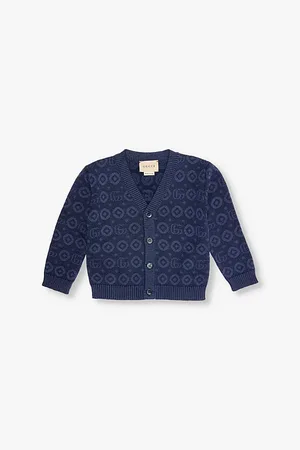Gucci Double G Geometric Cotton-jacquard Cardigan 3-36 Months