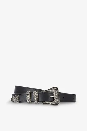 The Kooples Bead-edged Buckle Leather Belt