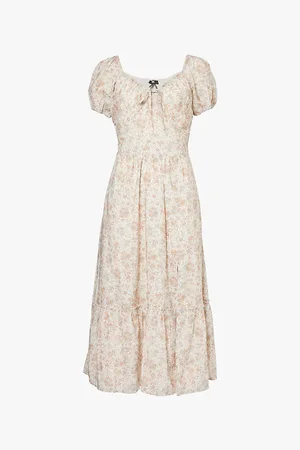 Paige Otienne Floral-print Cotton-blend Midi Dress