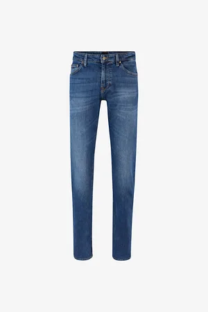 HUGO BOSS Regular-fit Straight-leg Mid-rise Stretch-denim Jeans