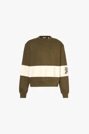 Burberry Edk-print Stripe-print Cotton Sweatshirt