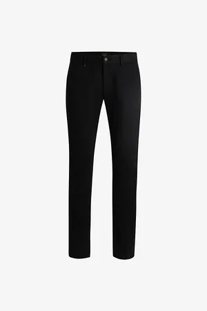 HUGO BOSS Casual Slim-fit Straight-leg Stretch-cotton Trousers