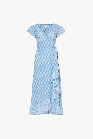 ASPIGA Demi Wrap-around Organic-cotton Midi Dress