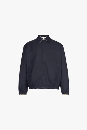 Gucci Monogram-print Two-welt-pockets Regular-fit Cotton Jacket