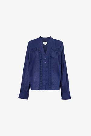 ASPIGA Carrie Pintuck-detail Cotton Shirt