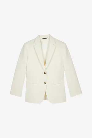 The Kooples Relaxed-fit Single-breasted Cotton-blend Blazer