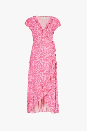 ASPIGA Demi Wrap-around Woven Midi Dress