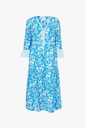 ASPIGA Hayden Graphic-print Organic-cotton Midi Dress