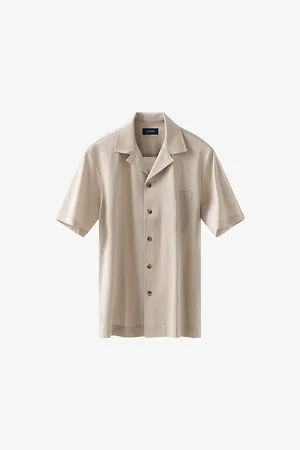 Eton Jacquard-knit Regular-fit Short-sleeve Cotton Shirt