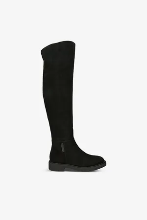Gianvito Rossi Lexington Block-heel Suede Knee-high Boots