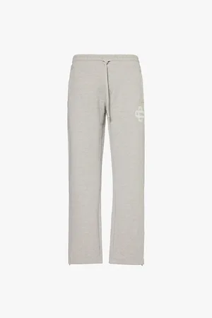 The Couture Club Drawstring Waistband Embroidered Branding Straight Leg Relaxed Fit Cotton-blend Jogging Bottoms