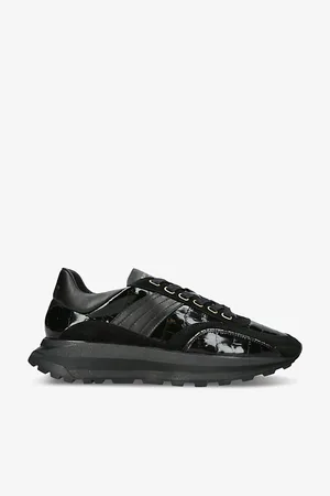 Kurt Geiger Gaspar Crocodile-embossed Leather Low-top Trainers