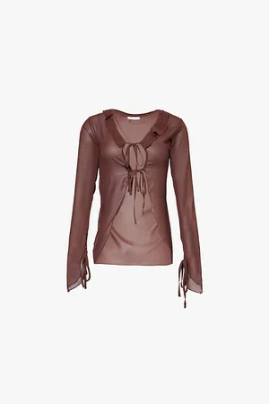 Gracejacob Coco Semi-sheer Chiffon Shirt