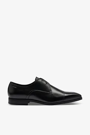 HUGO BOSS Point-toe Lace-up Leather Derby Shoes