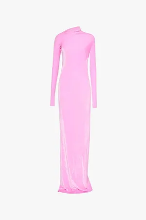 OTTOLINGER Asymmetric Long-sleeve Stretch-velour Maxi Dress