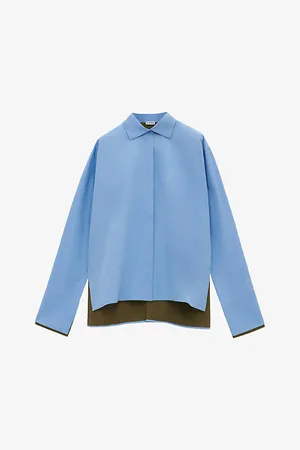 Loewe Turn-up Long-sleeve Cotton-poplin Shirt