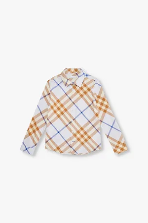 Burberry Owen Signature-check Long-sleeve Cotton-poplin Shirt 4-14 Years