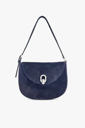 SAVETTE Tondo Small Suede Top-handle Bag