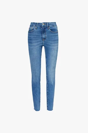 GOOD AMERICAN Af Good Waist Five Pockets Skinny Mid-rise Stretch Cotton-blend Denim Jeans