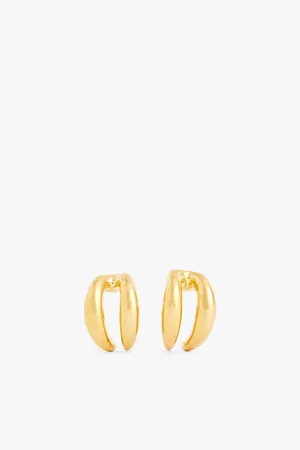 Panconesi Double Moon 18ct -plated Copper Hoop Earrings