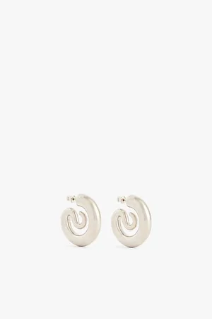 Panconesi Serpent Rhodium-plated Copper Hoop Earrings