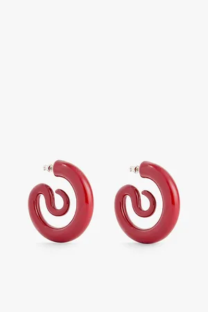 Panconesi Serpent Lacquered Copper Hoop Earrings