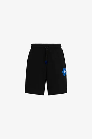 HUGO BOSS Branded-print Drawstring-waist Cotton-terry Shorts
