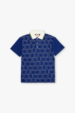 Gucci Logo-embroidered Web Stripe- Collar Cotton-pique Polo Shirt 6-12 Years