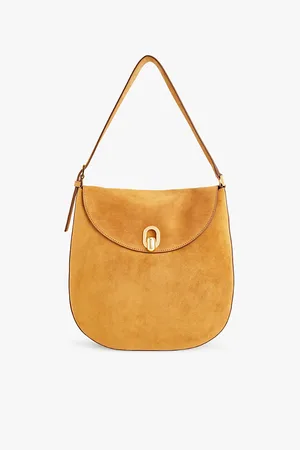 SAVETTE Tondo Large Suede Top-handle Bag