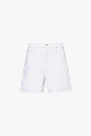 Frame The Easy Five-pockets High-rise Denim Shorts