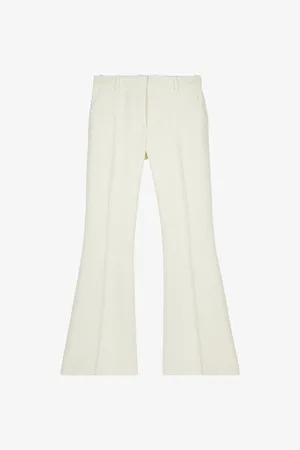The Kooples Flared-leg High-rise Cotton-blend Trousers