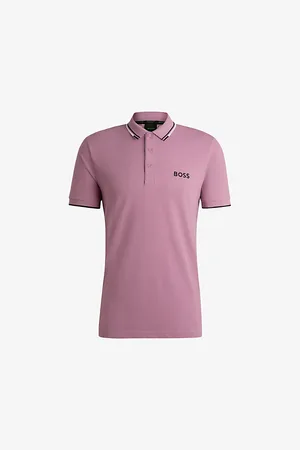 HUGO BOSS Logo-embroidered 3d-stripe Stretch Cotton-blend Polo Shirt