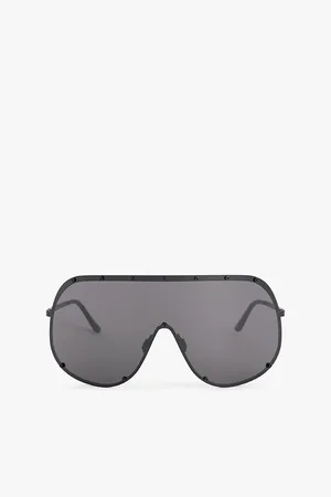 Rick Owens Shield Stud-embellishment Acetate Sunglassess
