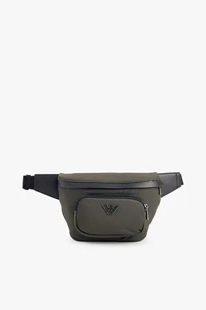 Emporio Armani Brand-plaque Recycled-nylon Bumbag