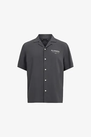 AllSaints Underground Logo-print Relaxed-fit Woven Shirt