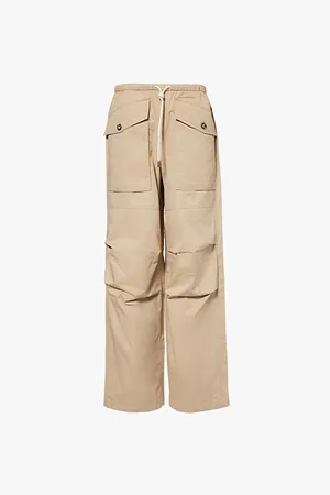 ME AND EM Gathered-knee Parachute Cotton-blend Canvas Trousers