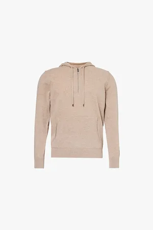 corneliani Quarter-zip Brushed Wool and Cashmere-blend Knitted Hoody