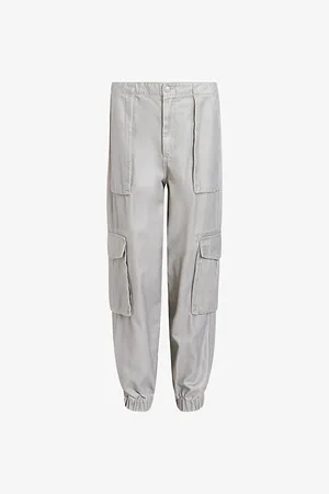 AllSaints Freda Tapered-leg High-rise Coated Trousers