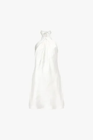 Six Stories Halter-neck Satin Mini Dress