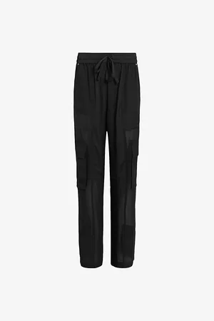 AllSaints Jody Elasticated-waist High-rise Recycled-polyester Trousers